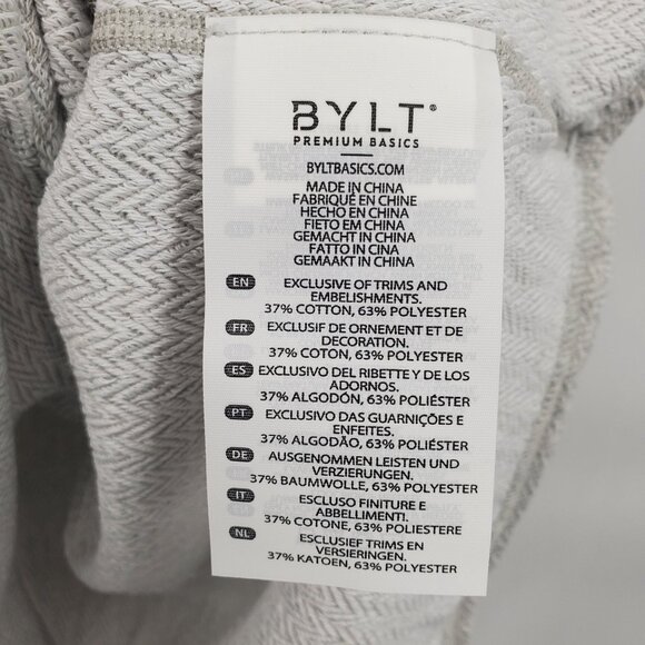 BYLT Brushed Herringbone Short Sleeve Drop Cut Shirt Top Men Size Large NWT - Picture 7 of 14